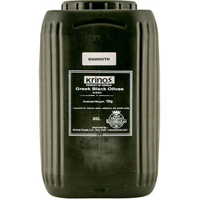 KRINOS Greek Black Olives - Mammoth 12kg