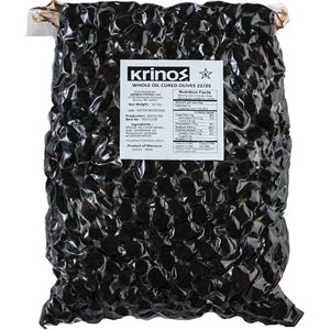 KRINOS Oil Cured Moroccan Olives - Mammoth (22/25) 10lb