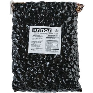 KRINOS Oil Cured Moroccan Olives - Large (30/33) 10lb