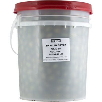 KRINOS California Sicilian Style Olives - Colossal 28lb