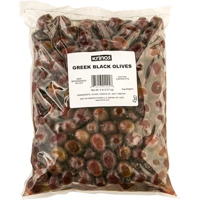 KRINOS Greek Black Olives 5lb