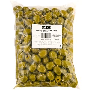 KRINOS Zesty Garlic Olives 5lb
