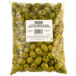 KRINOS Pitted Green Olives with Italian Seasoning 5lb