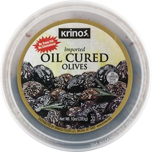 KRINOS Oil Cured Olives 10oz