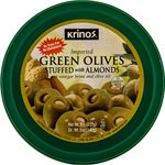 KRINOS Green Olives stuffed with almonds 8oz