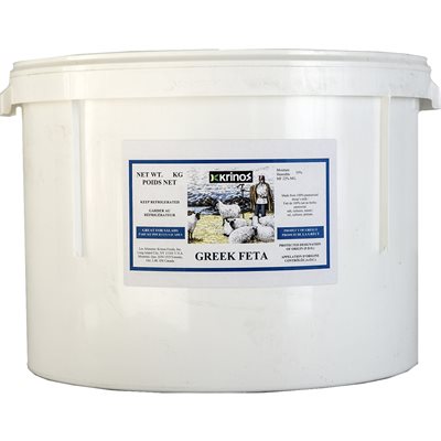 KRINOS Feta Cheese in plastic barrels Appr 35kg KRINOS Feta Cheese in plastic barrels Appr 35kg