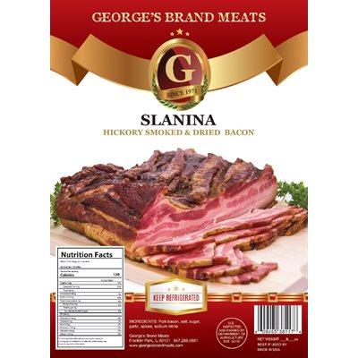 GEORGE'S Smoked Bacon (Slanina) Appr 20lb GEORGE'S Smoked Bacon (Slanina) Appr 20lb
