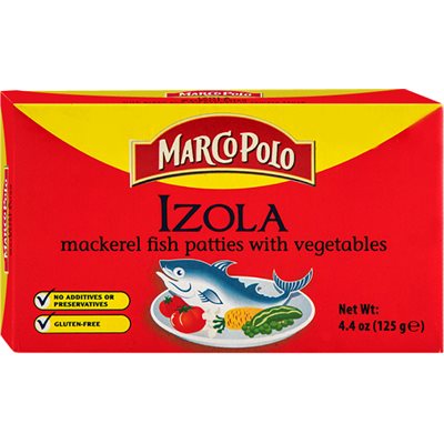 MARCO POLO "Izola" Mackerel Patties with Vegetables 4.4oz