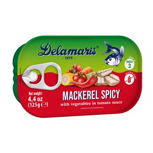 DELAMARIS Spicy Mackerel Fillets 125g