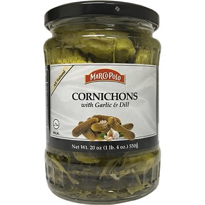 MARCO POLO Cornichons with Garlic and Dill 19.3oz
