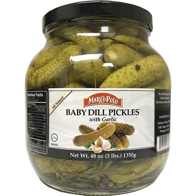 MARCO POLO Baby Dill Pickles with Garlic 48oz