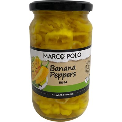 MARCO POLO Sliced Banana Peppers 15.5oz