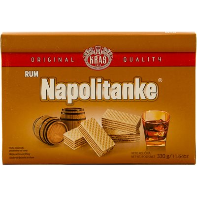 KRAS Napolitanke Rum Wafers 330g KRAS Napolitanke Rum Wafers 330g