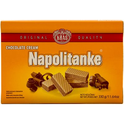 KRAS Napolitanke Chocolate Cream Wafers 330g KRAS Napolitanke Chocolate Cream Wafers 330g