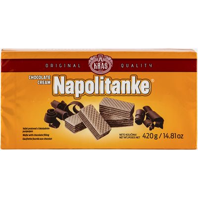 KRAS Napolitanke Blok Chocolate Cream Wafers 420g KRAS Napolitanke Blok Chocolate Cream Wafers 420g