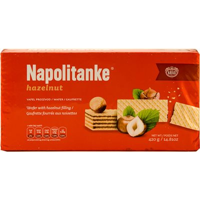 KRAS Napolitanke Hazelnut Wafers 420g KRAS Napolitanke Hazelnut Wafers 420g