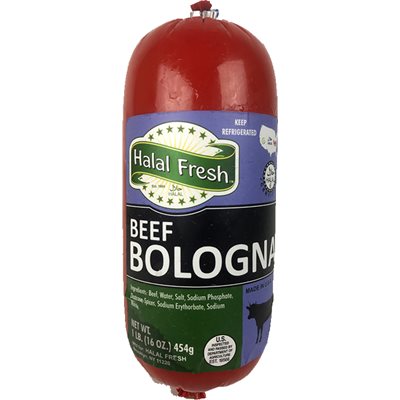 HALAL FRESH Beef Bologna 1lb HALAL FRESH Beef Bologna 1lb
