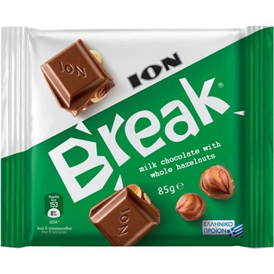 ION Break Milk Chocolate with whole hazelnuts 85g ION Break Milk Chocolate with whole hazelnuts 85g