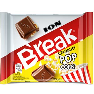 ION Break Milk Chocolate with popcorn 85g